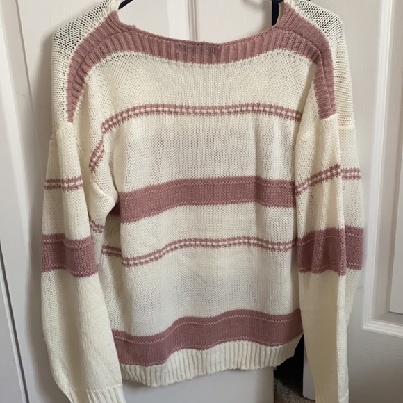 SHEIN mauve striped sweater - Picture 2 of 2